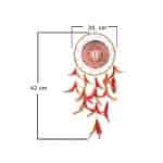 Rooh Dream Catchers Canvas Om Maroon Handmade Hangings