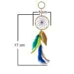 Rooh Dream Catchers Handmade Key Chain Green Blue