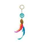 Rooh Dream Catchers Handmade Key Chain Peace Pink Orange