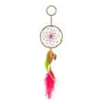 Rooh Dream Catchers Handmade Key Chain Pink Green