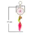 Rooh Dream Catchers Handmade Key Chain Pink Green