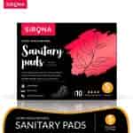 Sirona Biodegradable Super Soft Black Sanitary Pads Napkins Day Pads Pack of 10