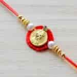 Strands Coin Rakhi with Bracelet Gift Set for Bhaiya