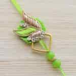 Buy Strands Handmade Ethnic Green Rakhi