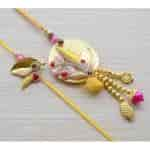 Buy Strands Large Gold Rakhi and Lumba Couple Set for Bhai Bhabhi