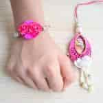 Strands Radha Krishna Roses Rakhi Set for Raksha Bandhan