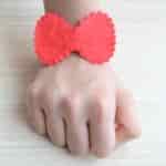 Strands Red Bow Hand Cuff Contemporary Rakhi