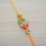 Strands Saffron & Green Exquisite Designer Rakhi