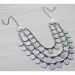 Strands Silver Multi Strand Coin Necklace