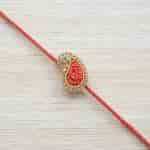 Strands Traditional Paisley Rakhi with Bracelet Gift Set