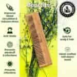 The Natural Wash Neem Wood Comb Anti Dandruff & Anti Hair Fall Comb