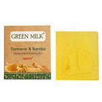 Green Milk Turmeric and Sandal Handcrafted Bathing Bar